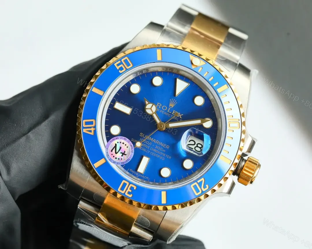 View 3 of Rolex Submariner Date 41 Stainless Steel Yellow Gold Blue Dial Oyster 126613LB-0002