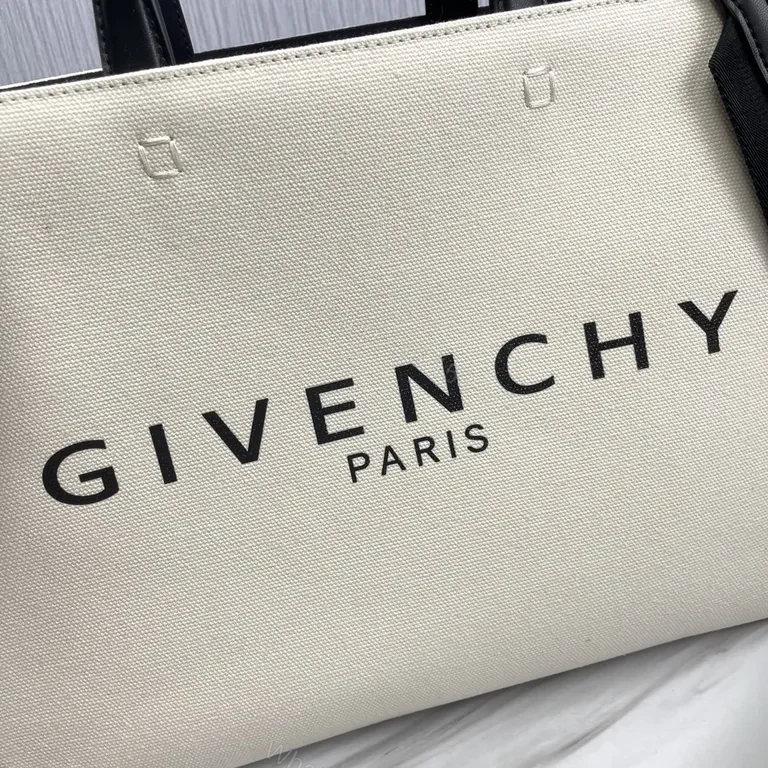 View 6 of Neutral Canvas Tote â€” Subtle Luxury, Givenchy-Inspired Carryall