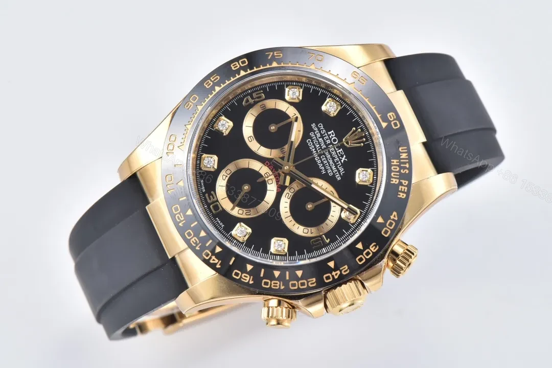 View 2 of GS Factory Clean Factory Clean Rolex Daytona Gold Black Enamel Watch
