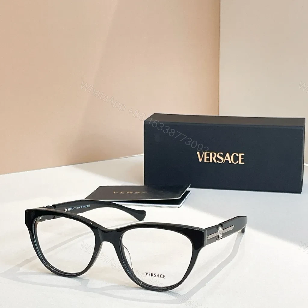 View 9 of Chic Black Acetate Round-Rectangle Eyewear with Gold Accents