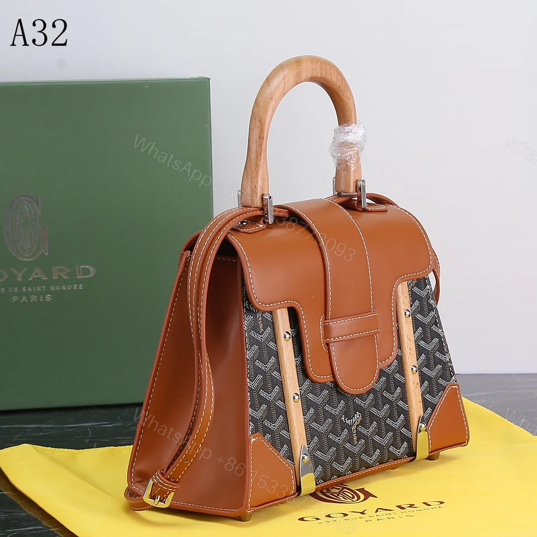 View 2 of GOYARD SAIGON PM BAG BLACK & TAN 20CM