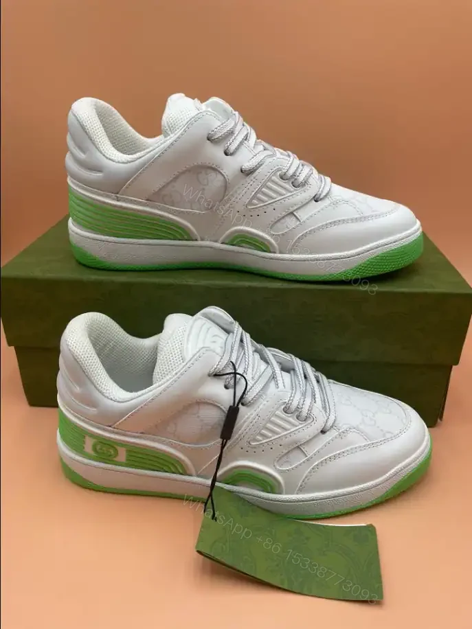 View 2 of GUCCI BASKET SNEAKERS IN GREEN AND WHITE – GC181