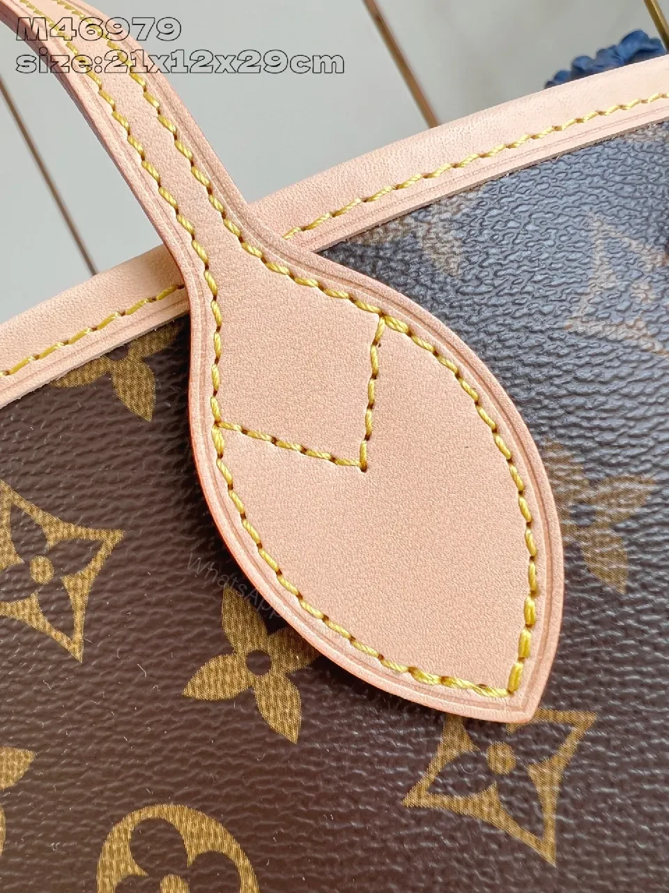 View 5 of Monogram Luxe Tote: Structured, Top-Handle Bag with Pink Trim