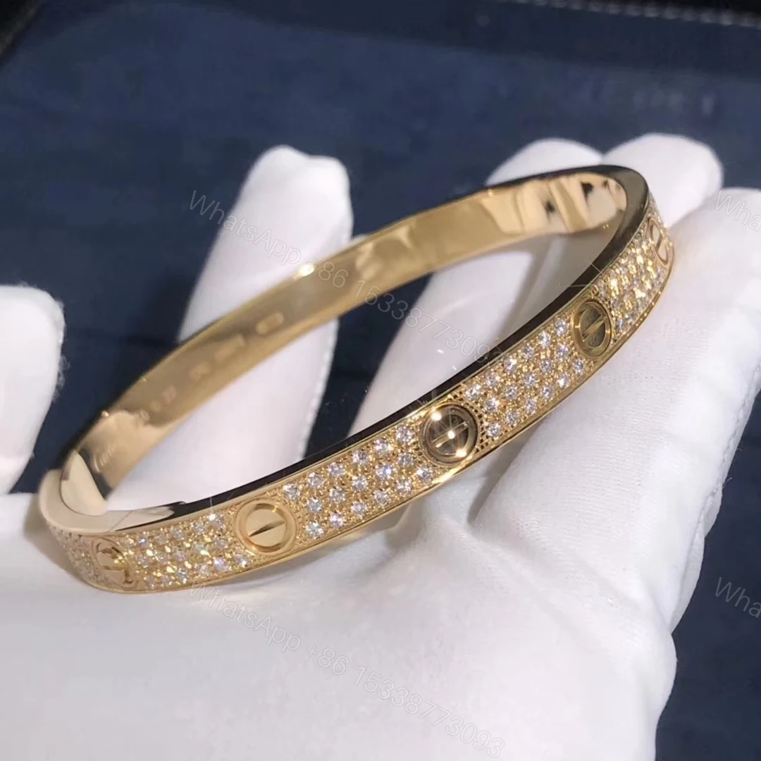 View 2 of Cartier Love Bracelet, paved diamonds