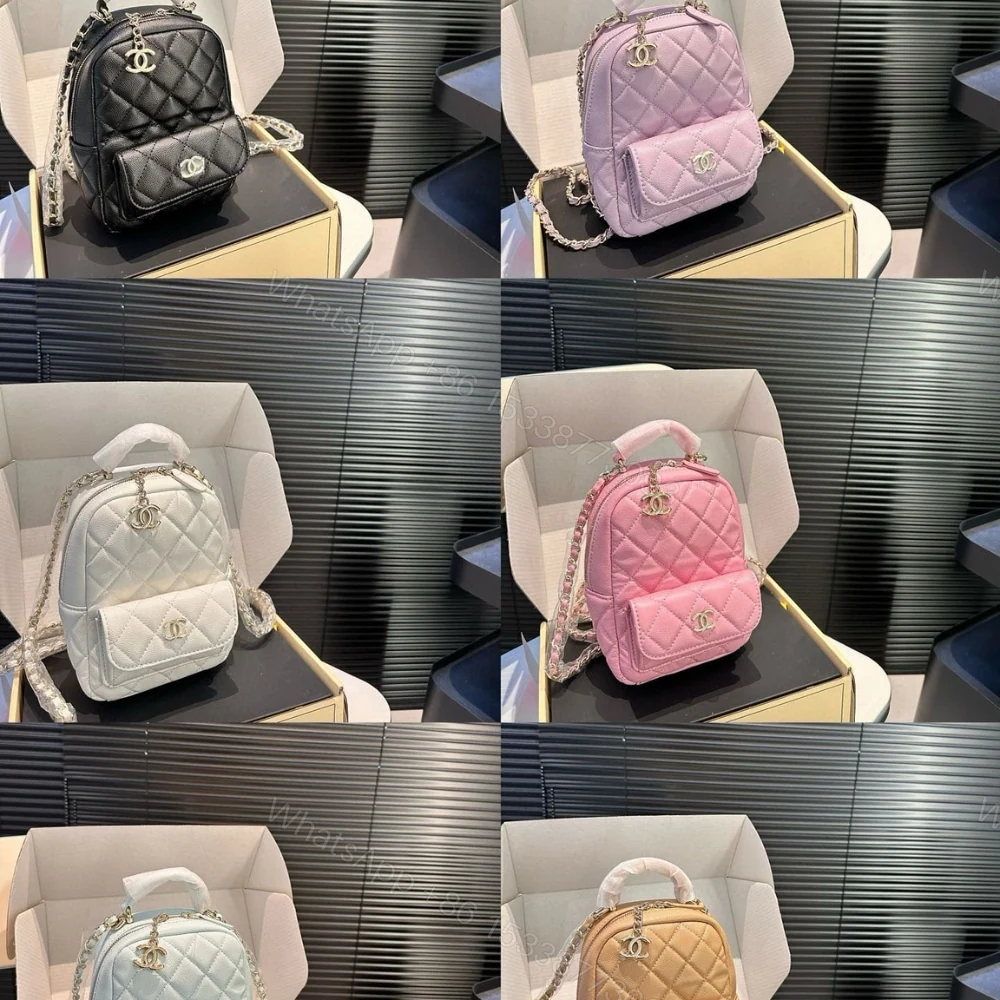 View 3 of Chanel Classic Mini Backpack Light Gray 12Cm AP3753 B10583 NAAUH