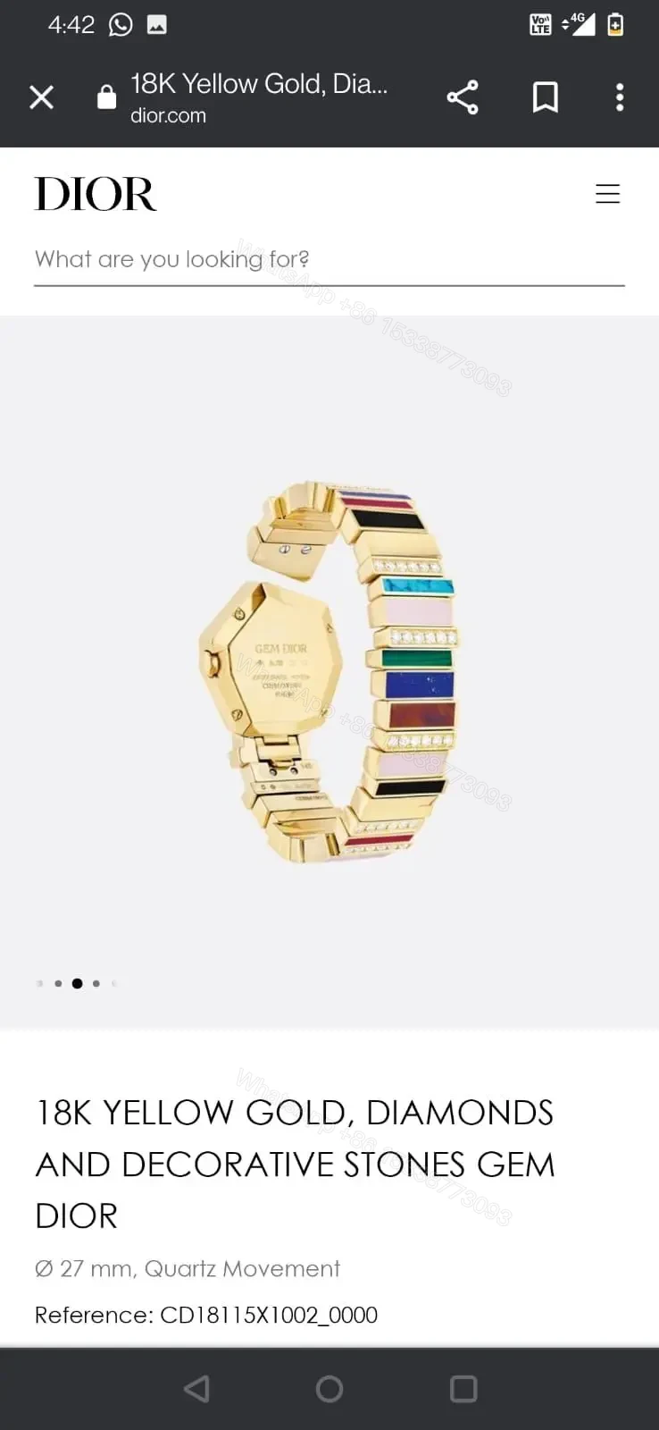 View 2 of DIOR 👉🏽 For Women 👉🏽 Gem DIOR 👉🏽 7AA Premium Quality
