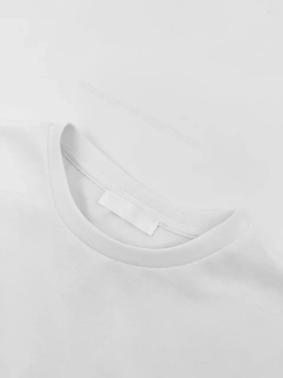 View 11 of White Cotton Crew-Neck Tee with Minimal Logo PRADA Basic Shirt