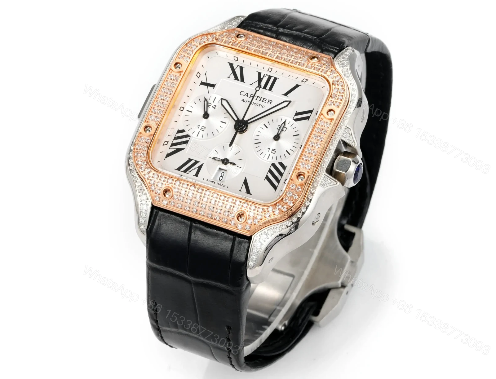 View 2 of Cartier Santos Chronograph Rose Gold 43mm CARTIER-SANTOS-RG43