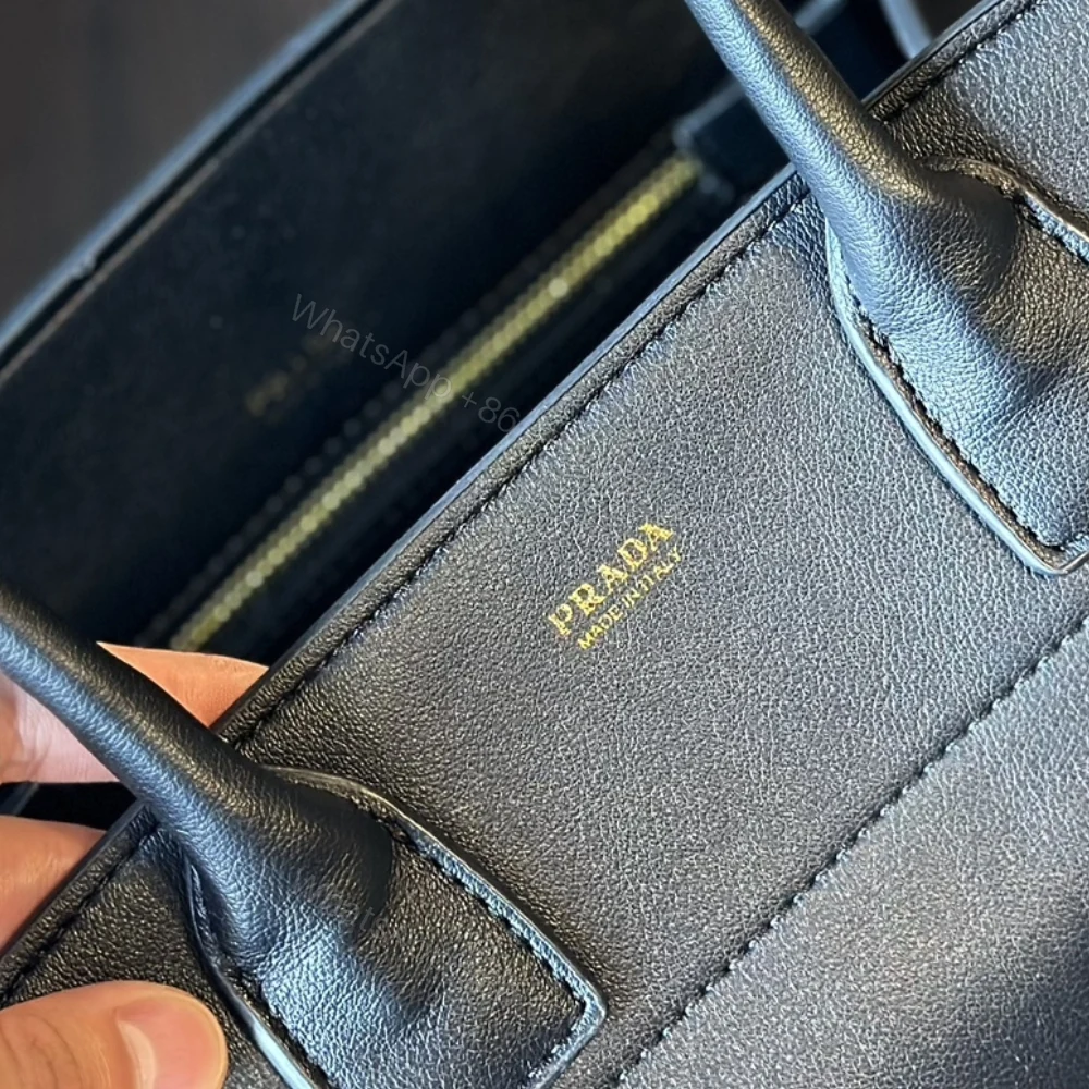 View 6 of PRADA LARGE TOTE BAG WITH BUCKLES BLACK 32CM