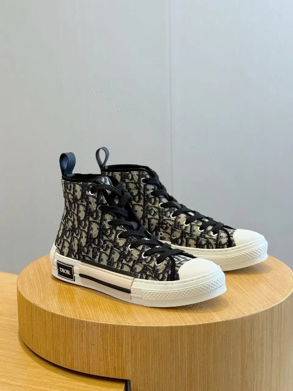 View 2 of Monogram High-Tops: Italian-Inspired Canvas sneakers
