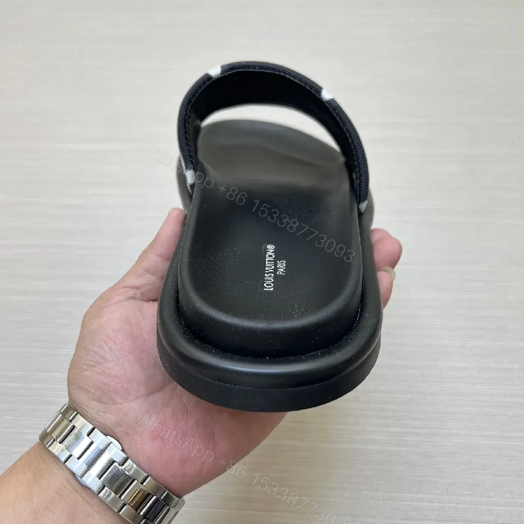 View 6 of Black Monogram Slide: Modern Luxury, All-Day Comfort