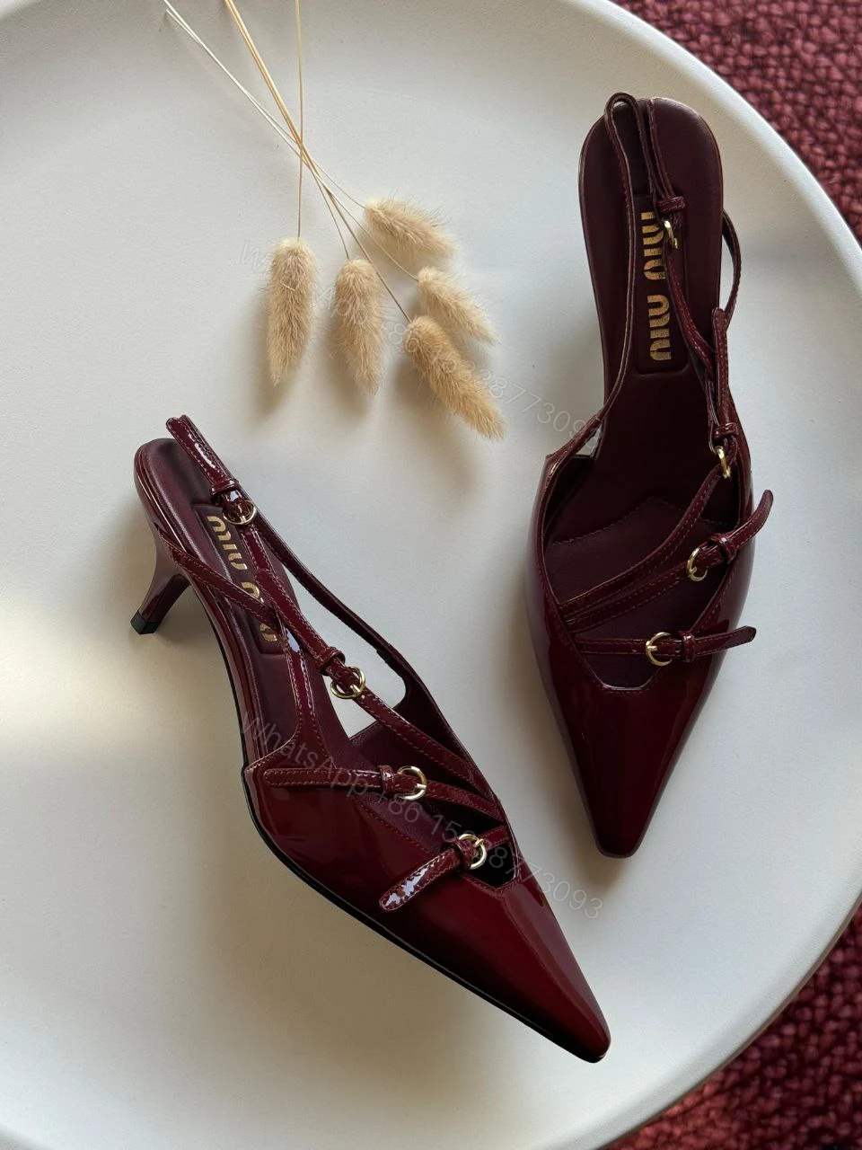 View 2 of Miu Miu PUMP SLINGBACK WITH BUCKLES