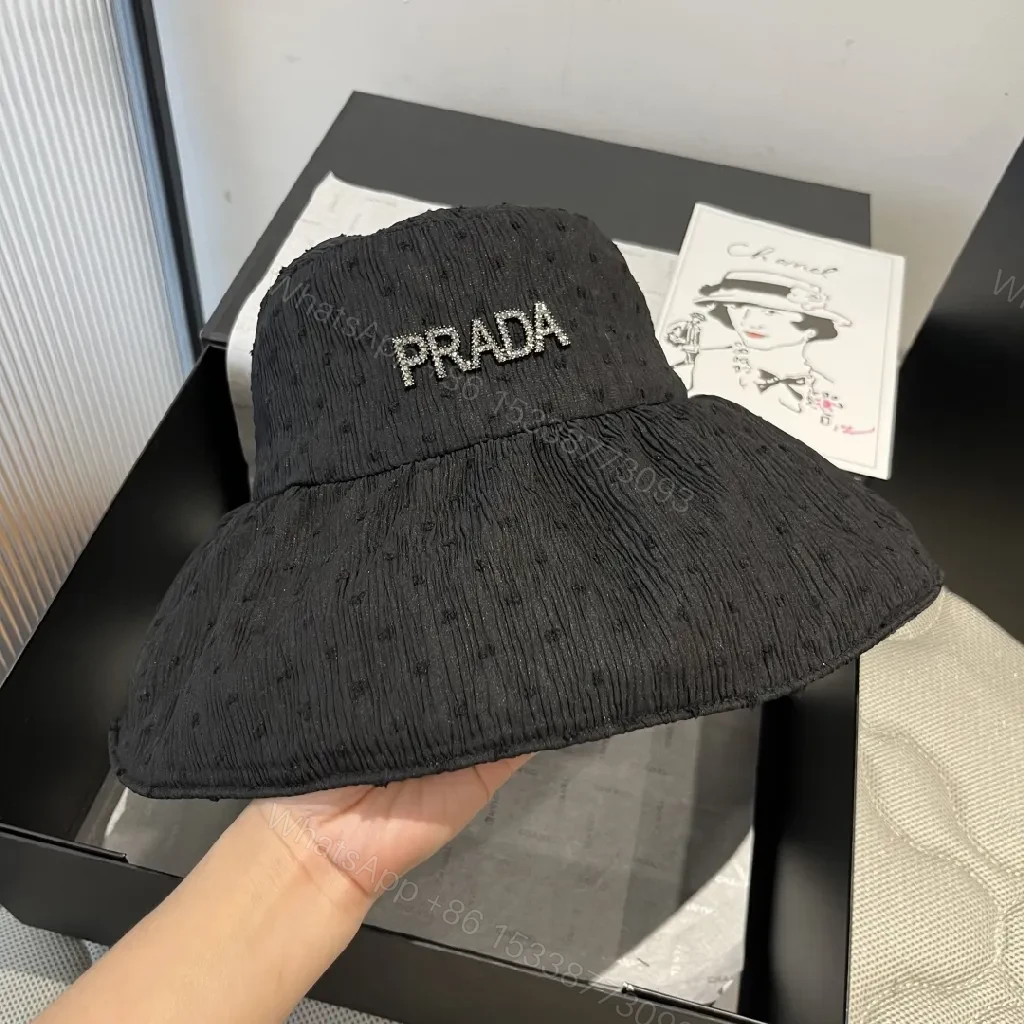 View 8 of Textured Black Crystal-Embellished Bucket Hat