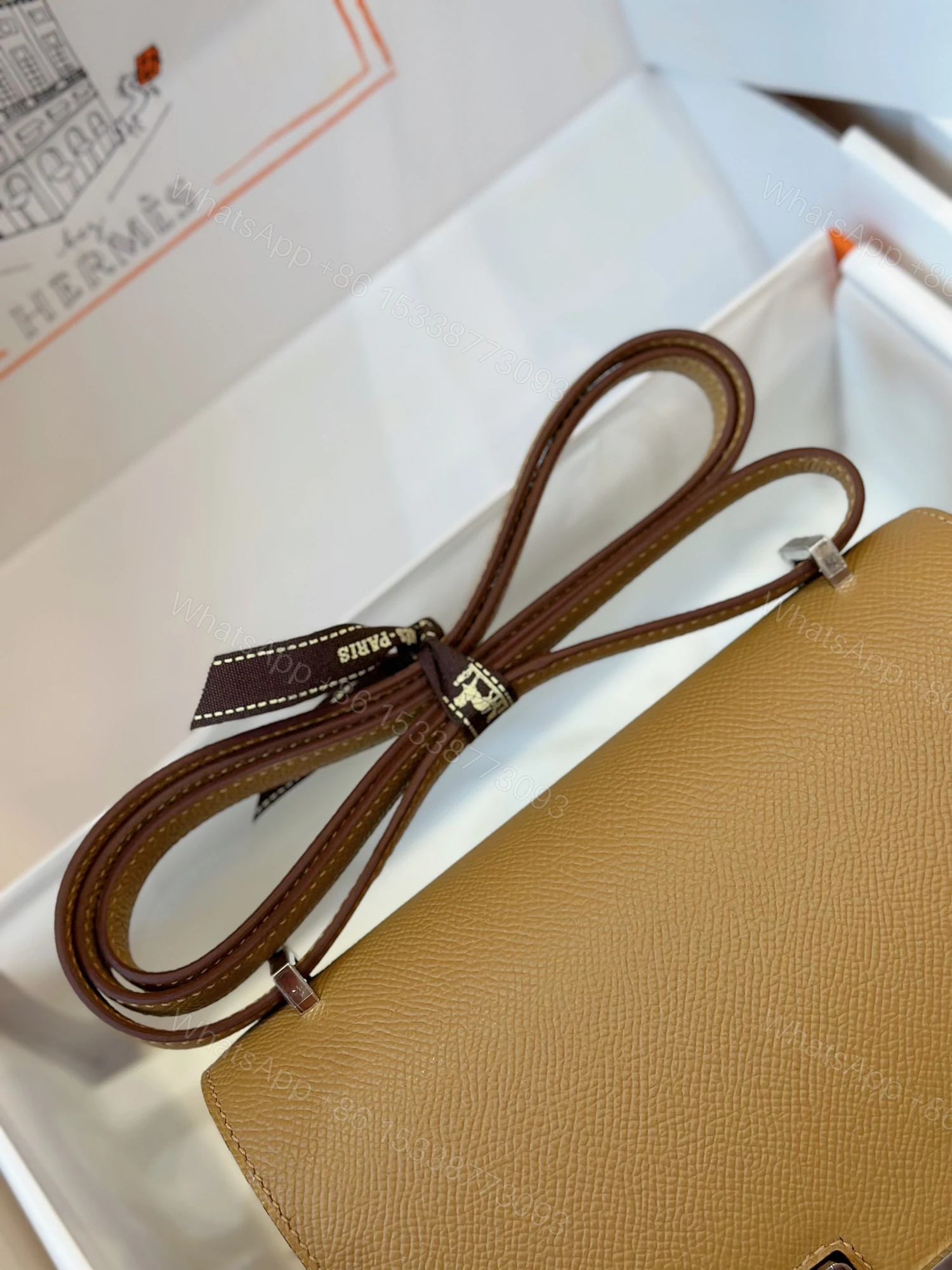 View 4 of Hermes Constance 19 Brown Epson Leather Palladium Hardware