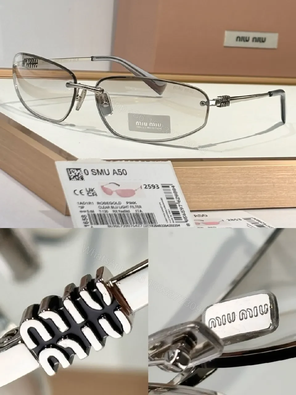 View 3 of Rose-Gold Rose Gold Sunglasses Modern Luxury UV Protection