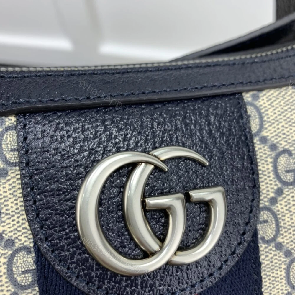 View 6 of Gucci Ophidia GG Small Shoulder Bag Navy Blue 30Cm