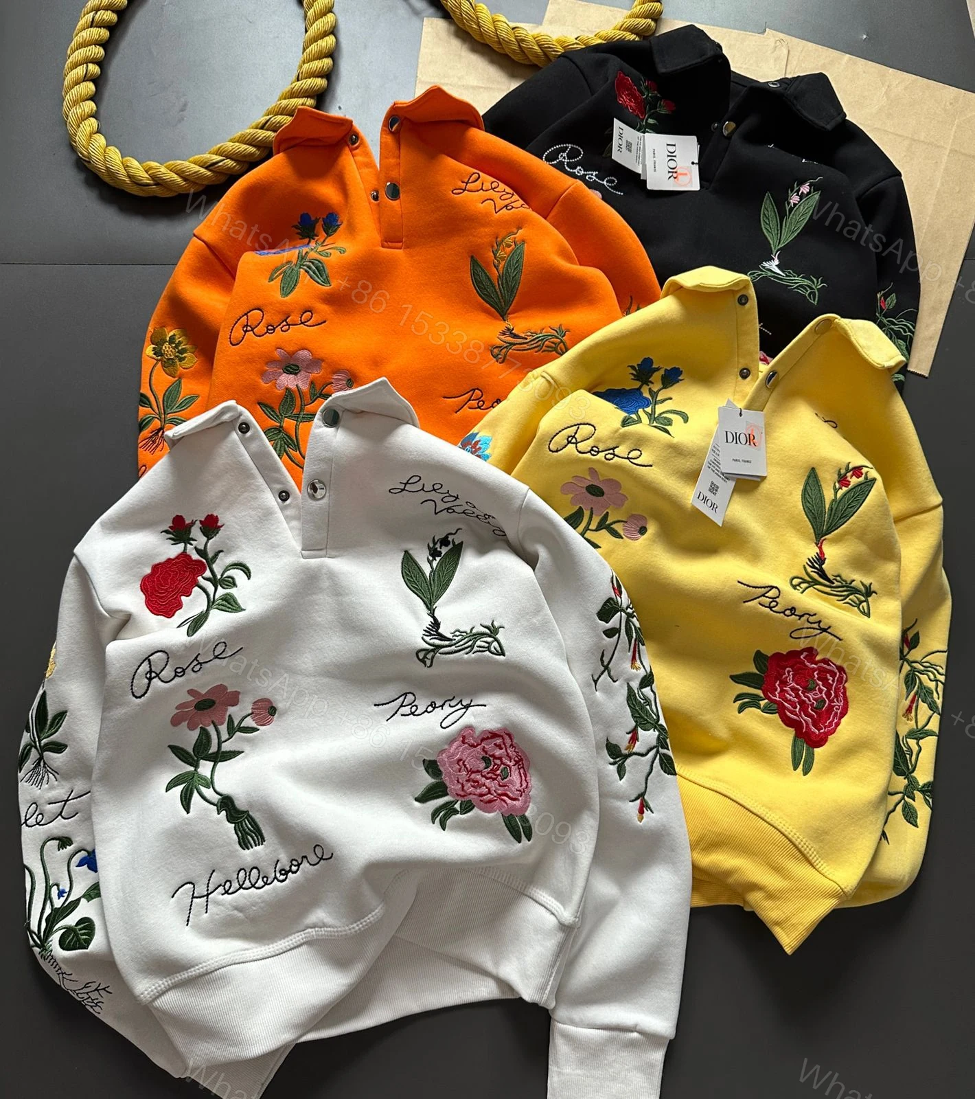 FIRST COPY DIOR COLLAR SWEATSHIRT FOR MEN — view 1