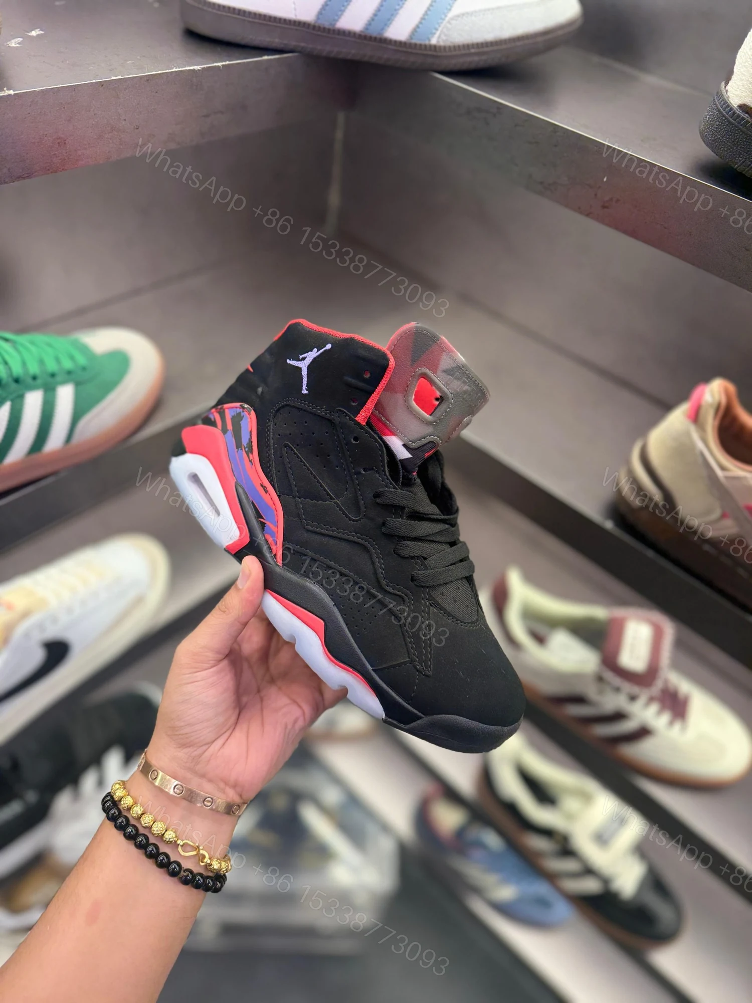 View 4 of First Copy Air Jordan 6 MVP Black Red