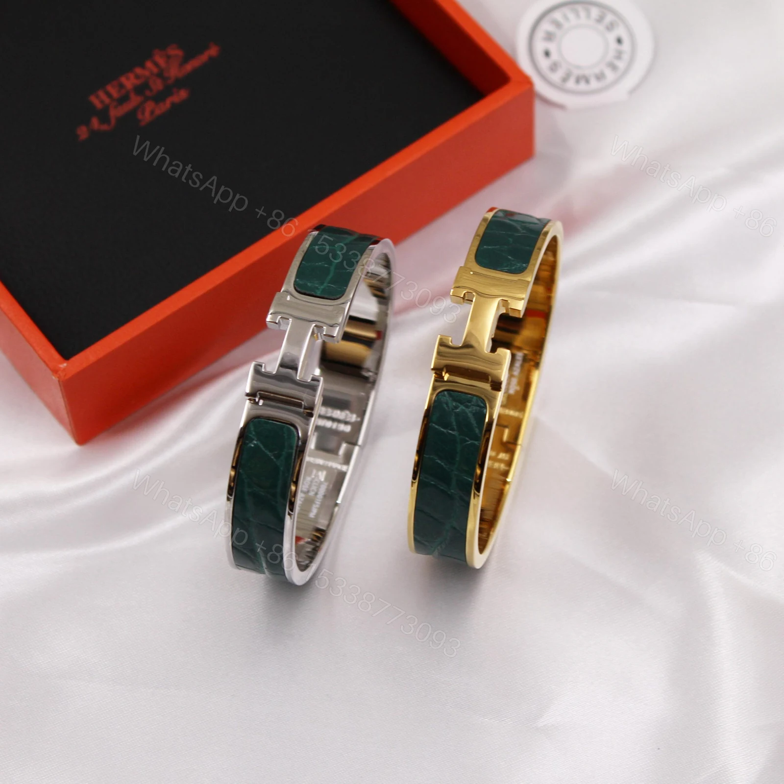 Hermes Green Clic HH Bracelet — view 1