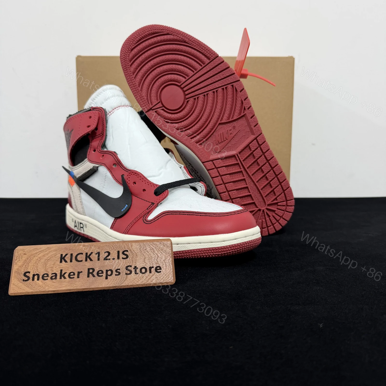 View 3 of Off-White × Air Jordan 1 Retro High “Chicago” Reps