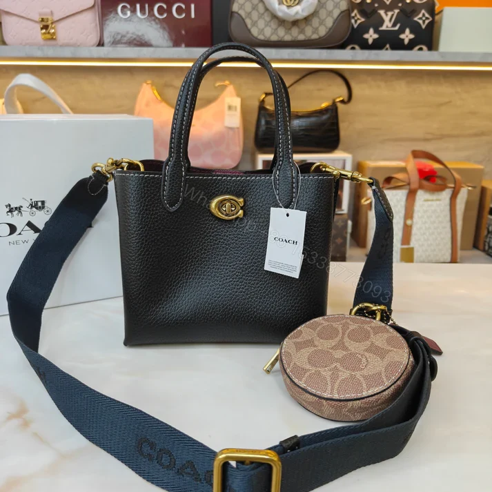 View 5 of FIRST COPY COACH WILLOW 18 TOTE HANDBAG IN LEATHER
