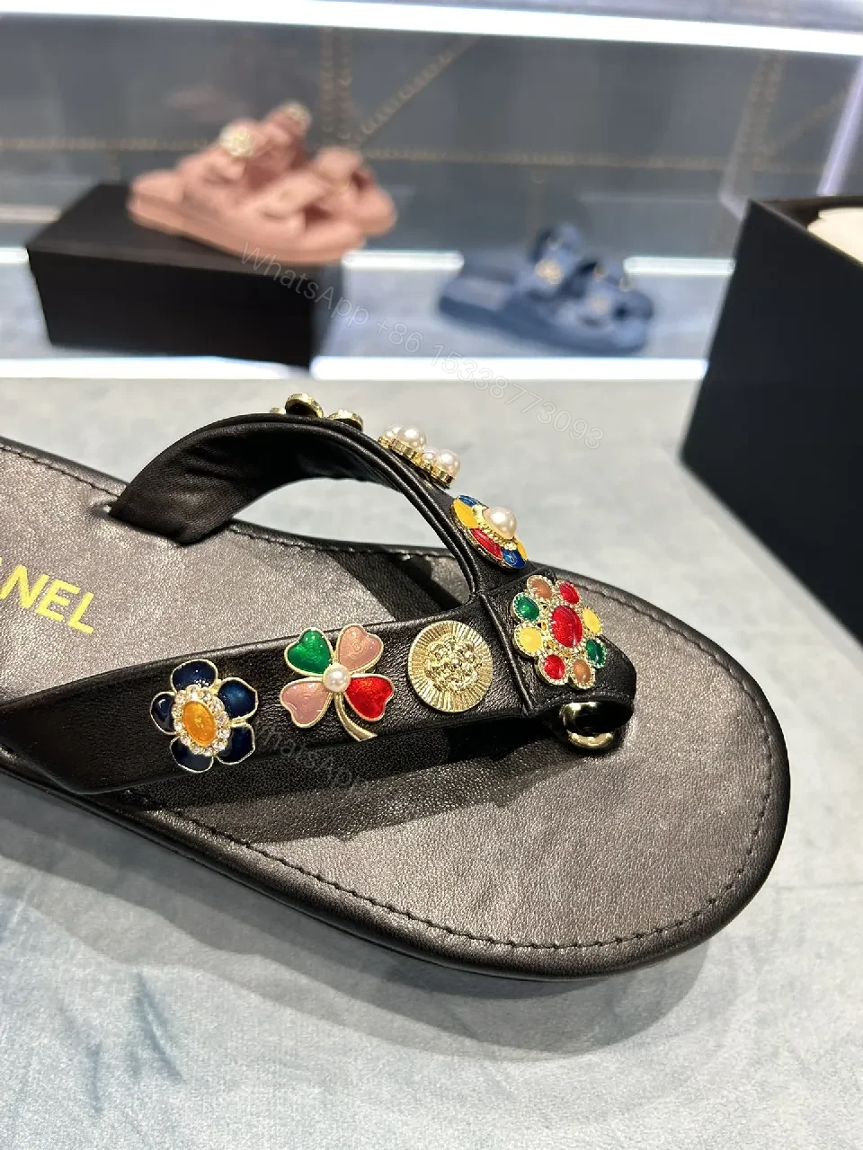 View 5 of Embellished Sandals: Luxe Casual Comfort Slides