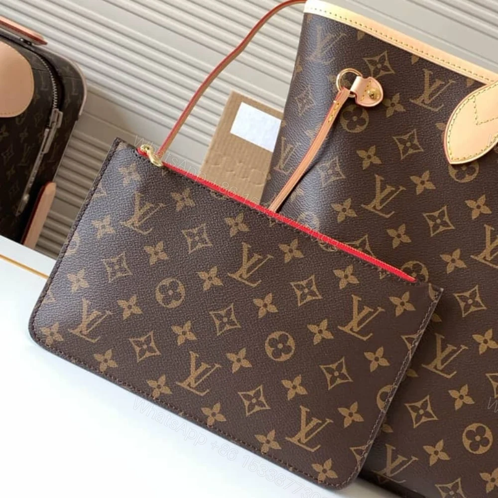 View 6 of Louis Vuitton Neverfull Bandoulière Inside Out MM Monogram Rouge Sari 32Cm M12096