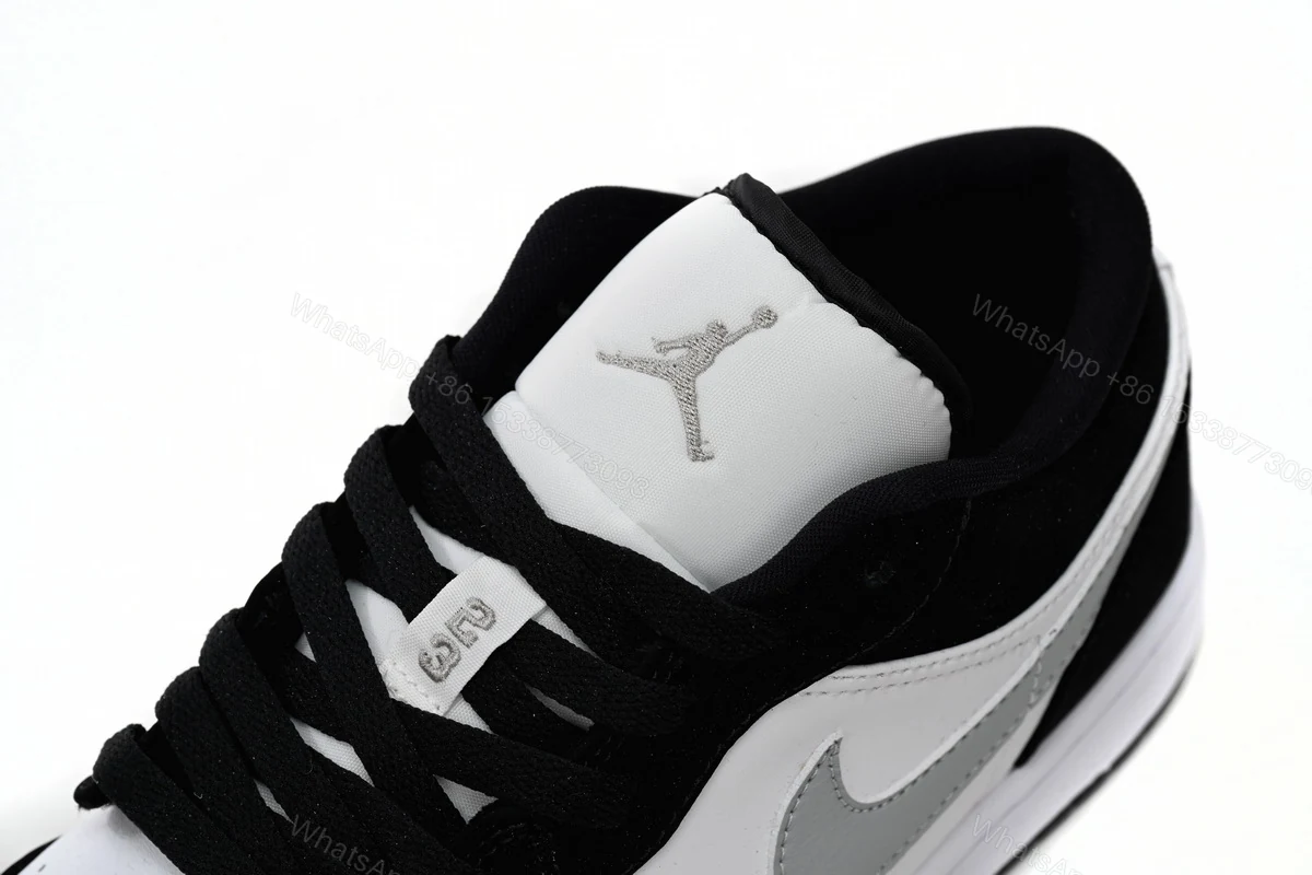 View 8 of Air Jordan 1 Low Black and White Gray 552780-018
