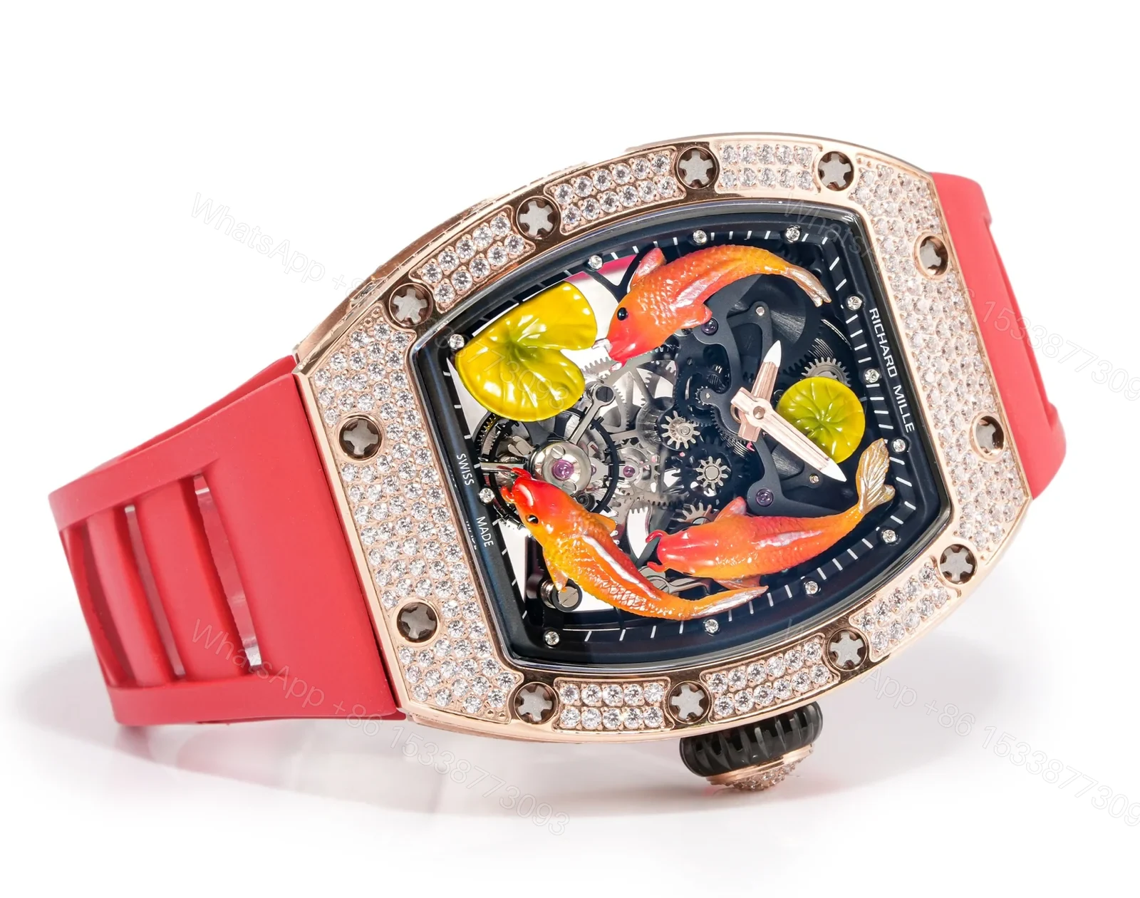 View 5 of Richard Mille RM S10 Koi Tourbillon Red Gold Diamond Watch RMS10-KOI
