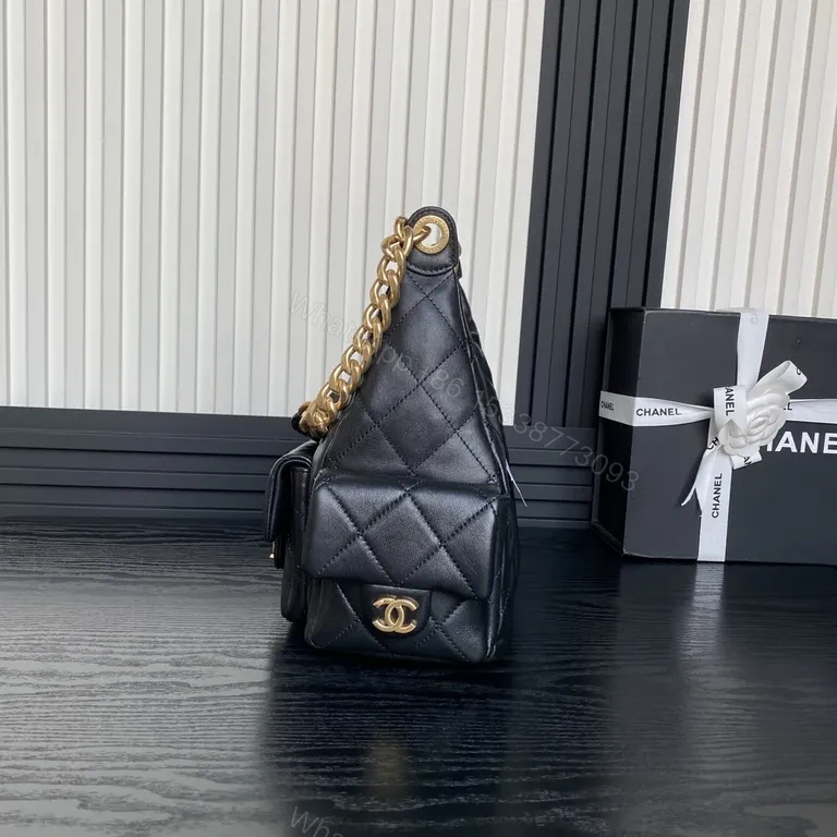 View 8 of Chic Quilted Crossbody: Gold Chain Luxe Everyday Carry
