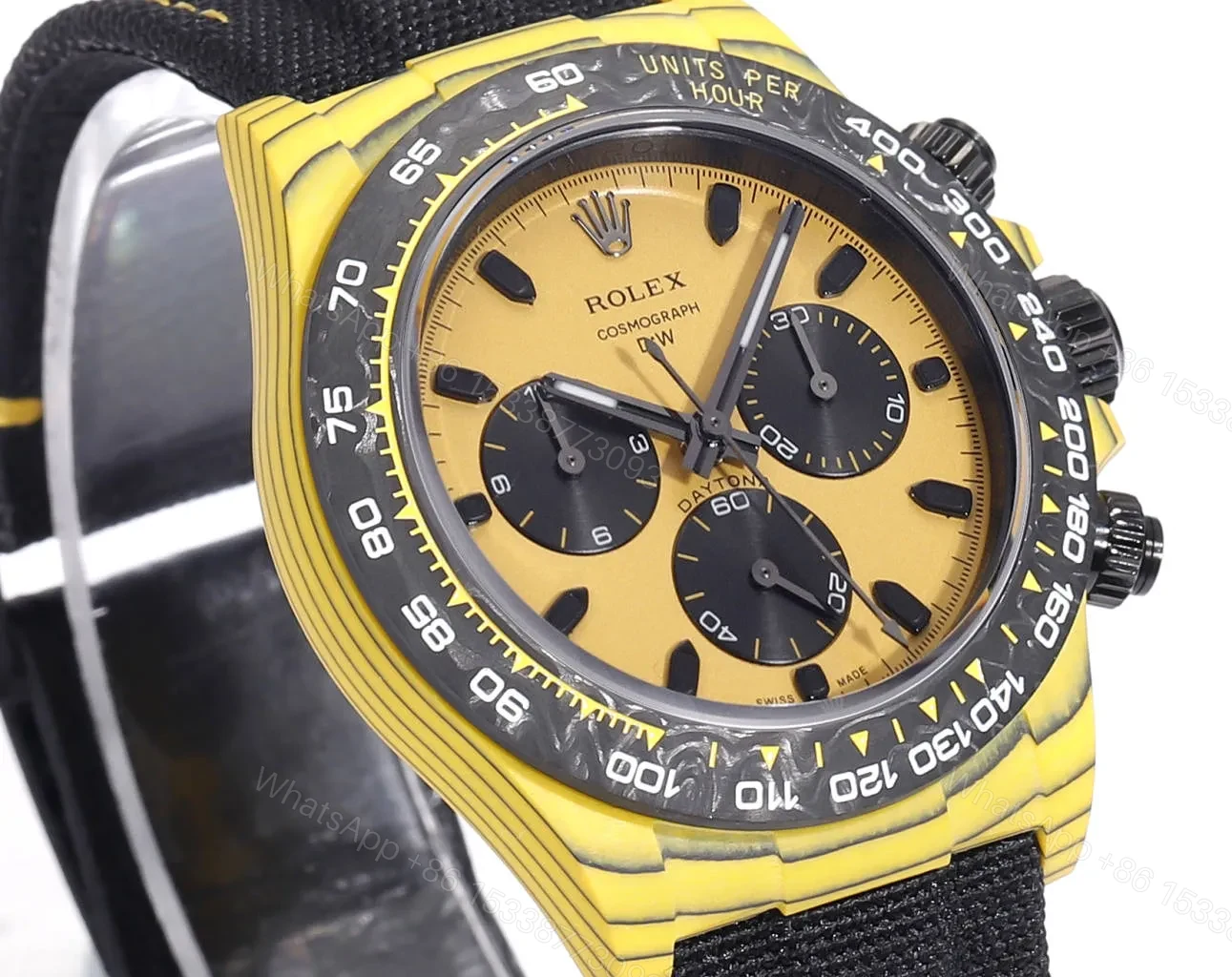 View 2 of Clean Factory ROLEX Daytona Carbon Fiber Yellow Watch