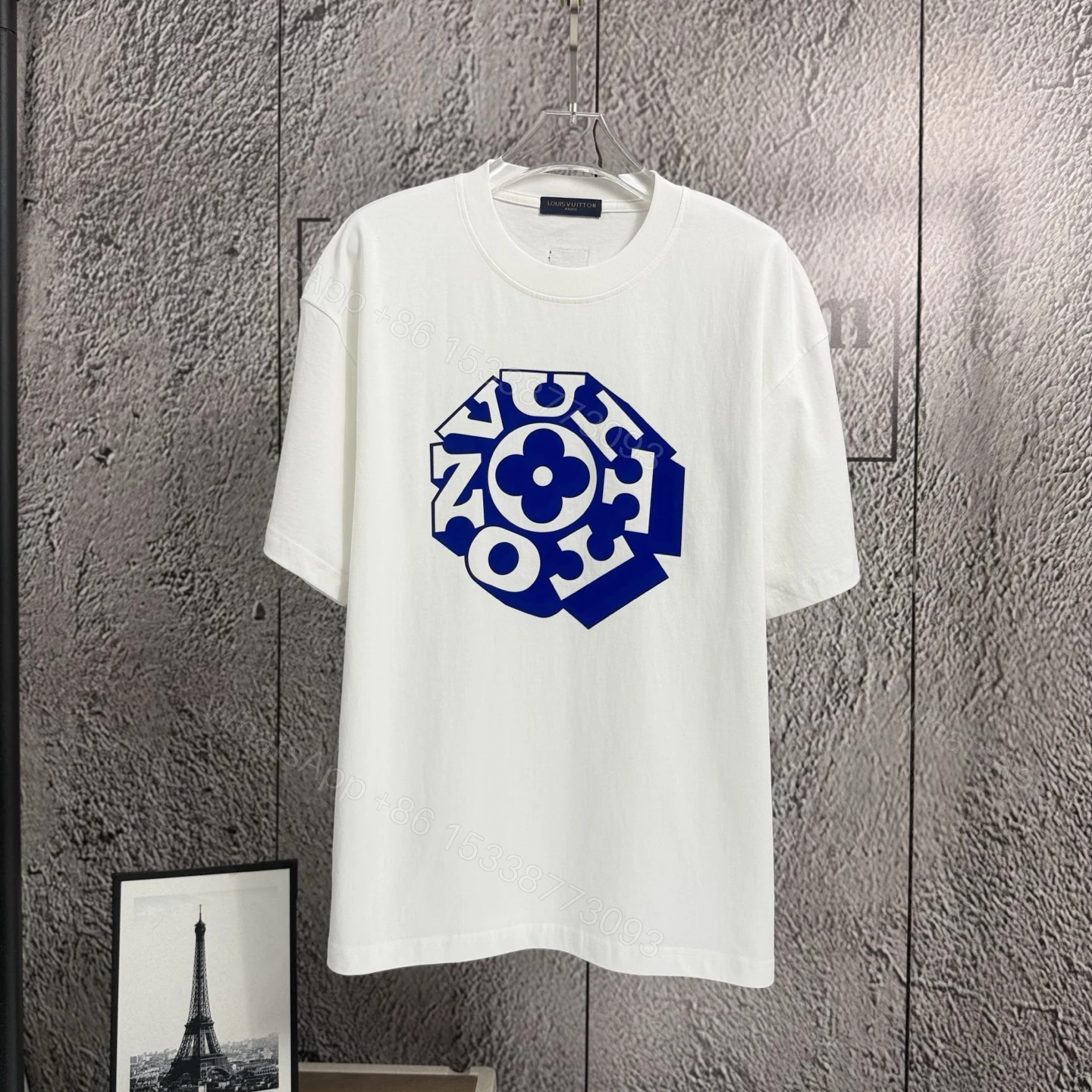 LV 高仿 男款 幾何Logo印花短袖T恤 簡約設計百搭款 — view 1
