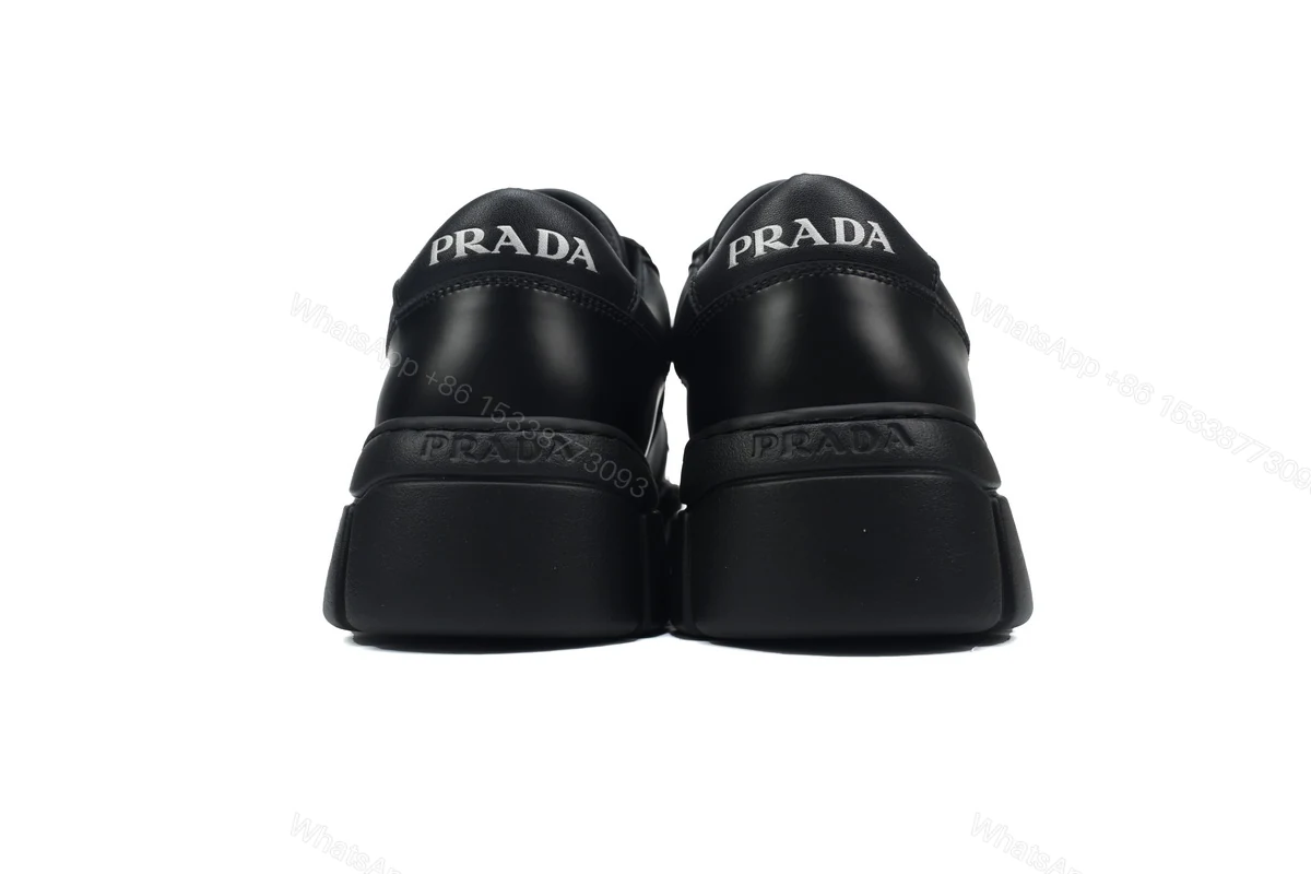 View 3 of Prada Low-Top Sneakers Serrated Black
