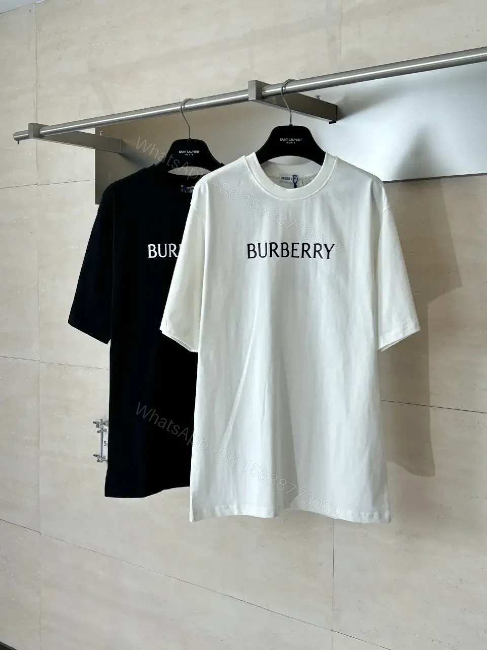 View 8 of Neutral Cotton Logo Tee: Minimalist Luxe, Soft-Drape, Durable