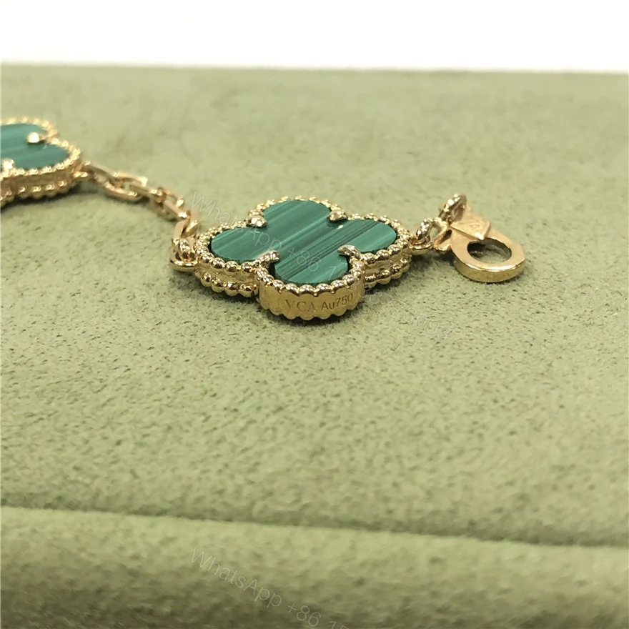 View 6 of VCA Vintage Alhambra Malachite Bracelet