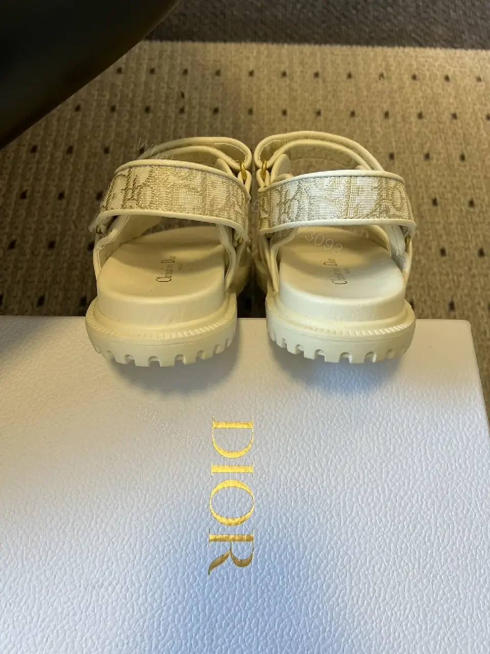 View 6 of Chic Strappy Sandals: Premium Faux Leather, Minimalist Logo, Comfort-Driven Style