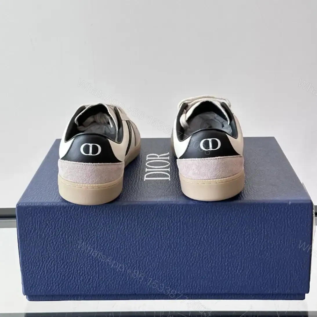 View 6 of DIOR B01 MATCHPOINT SNEAKERS BLACK AND WHITE SMOOTH CALFSKIN WITH GRAY SUEDE – CD225