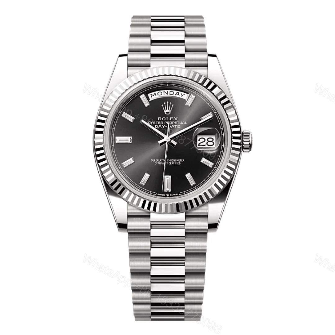 Rolex Day-Date Black Diamond Dial Replica — view 1