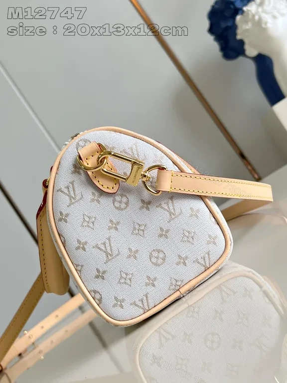 View 2 of Chic Monogram Satchel in Canvas â€“ Structured Luxury Bag