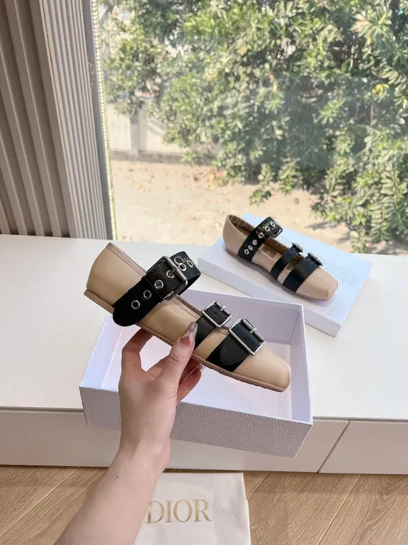 View 4 of Structured Leather Sandals â€” Dior Straps, Signature Hardware, Luxe Comfort
