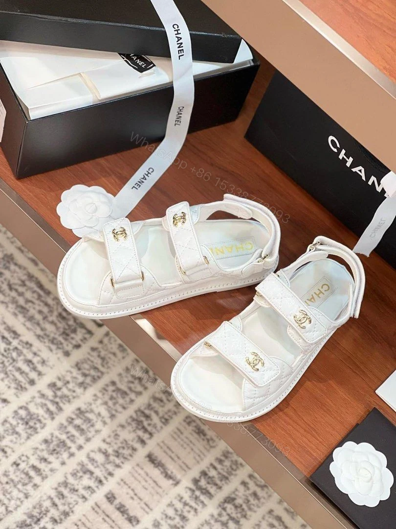 View 2 of Chanel White Dad Sandals