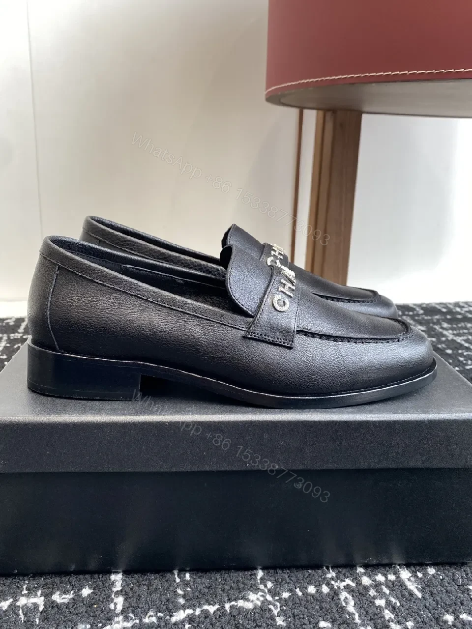 View 3 of Chic Slip-On Loafers: Luxury Leather, Signature Branding