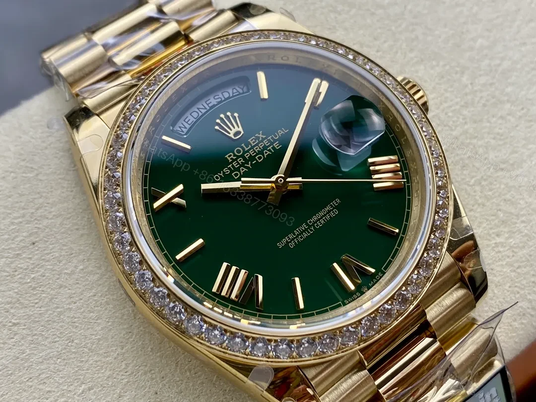 View 3 of Superclone Rolex Day-Date Green Ombré Dial 128398tbr-0028 36 mm