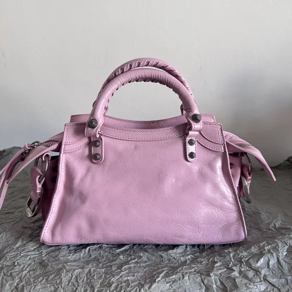 View 2 of 高仿Balenciaga*NeoCagole系列機車包粉色