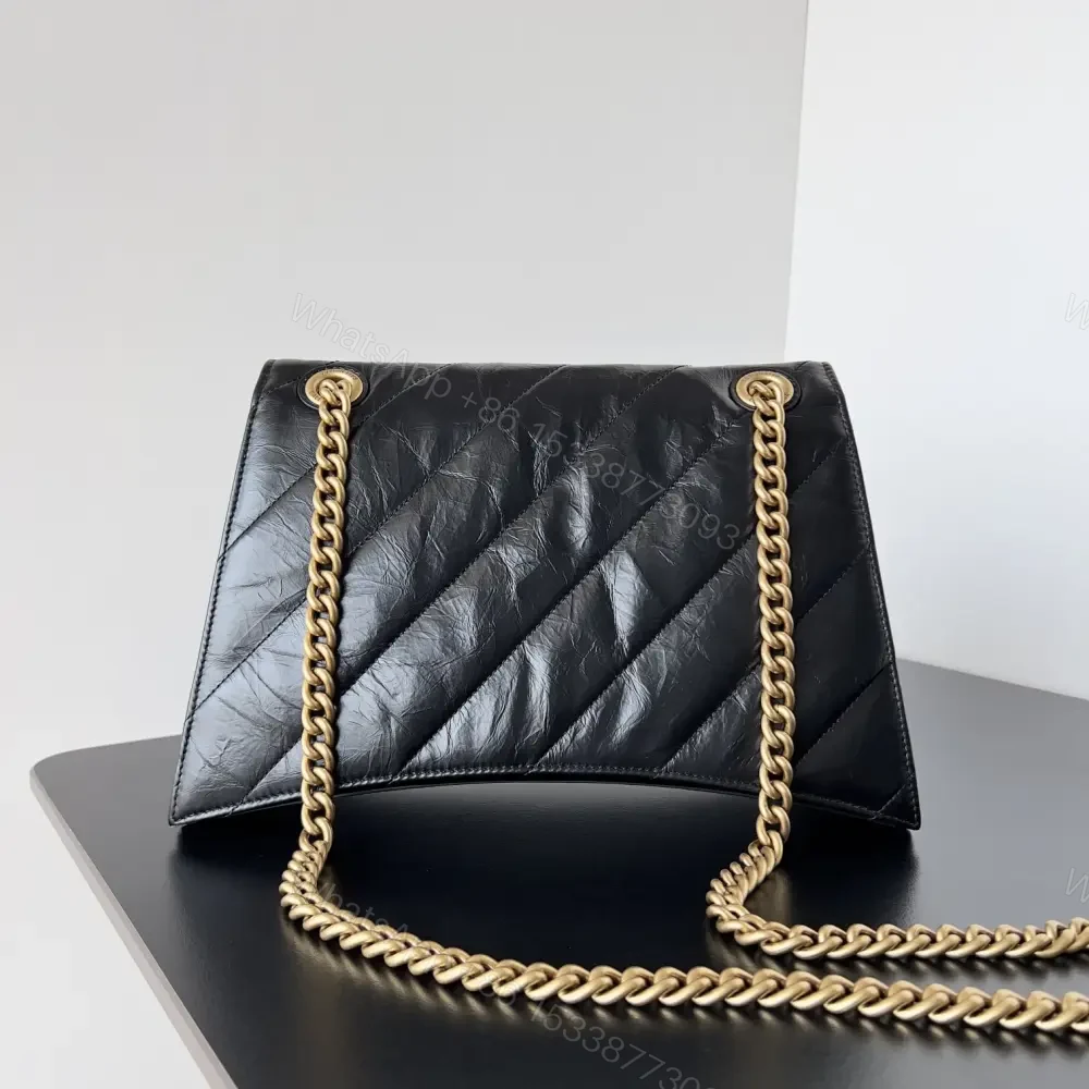 View 2 of 高仿BalenciagaCrush系列鏈條包黑金S
