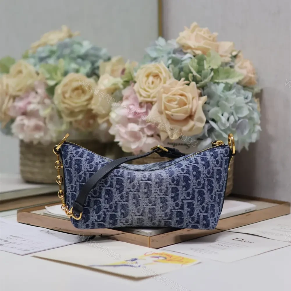 View 3 of 高仿Dior*StarHobo系列S320M49E鏈條手袋藍色免檢版