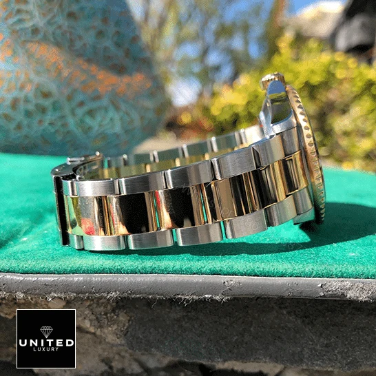View 19 of Rolex Submariner Serti Two Tone Stainless Steel Gold Diamond 16613 Replica