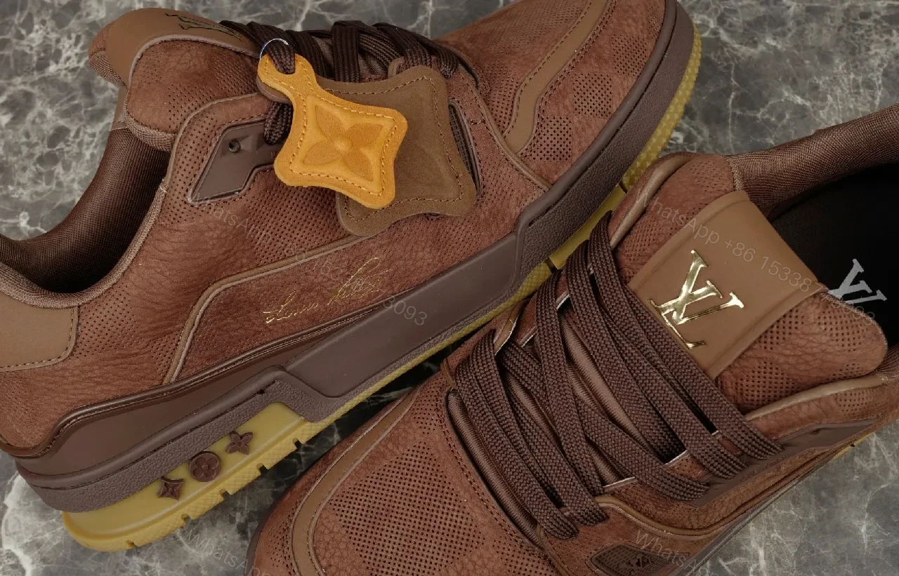 View 8 of Brown Suede Mesh High-Top Sneakers: Subtle Luxury Comfort