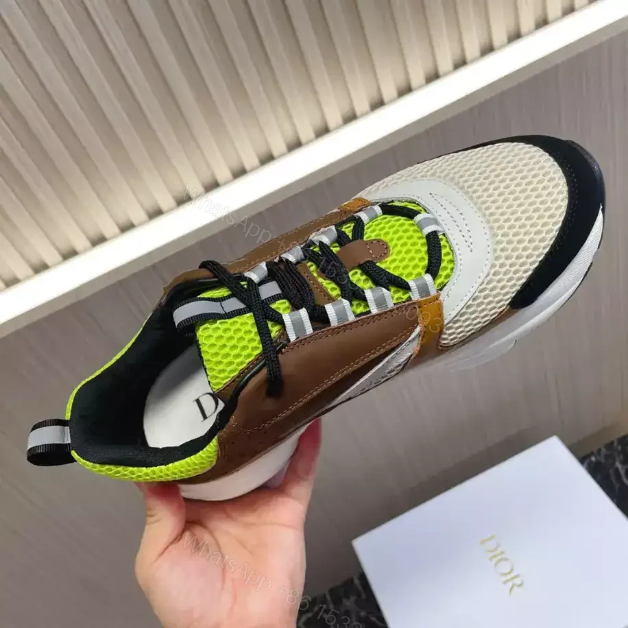 View 3 of B22 SNEAKER TECHNICAL MESH WITH AND CALFSKIN – CD129
