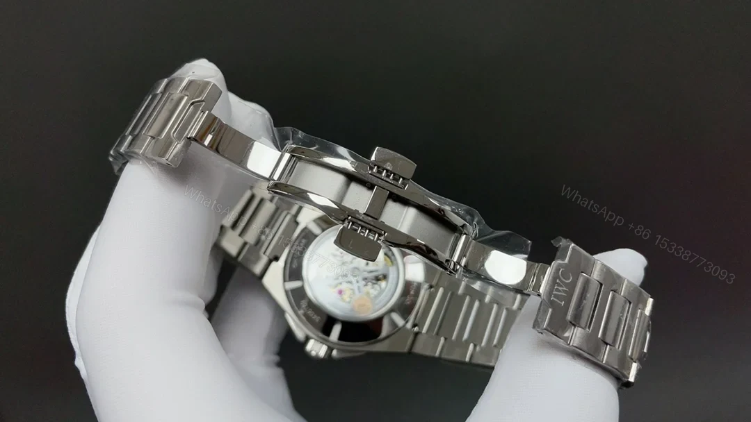 View 6 of IWC Ingenieur Blue Replica 42MM Premium Perpetual Calendar Steel Bracelet Edition RG-IWC-INGENIEUR-BLUE-42